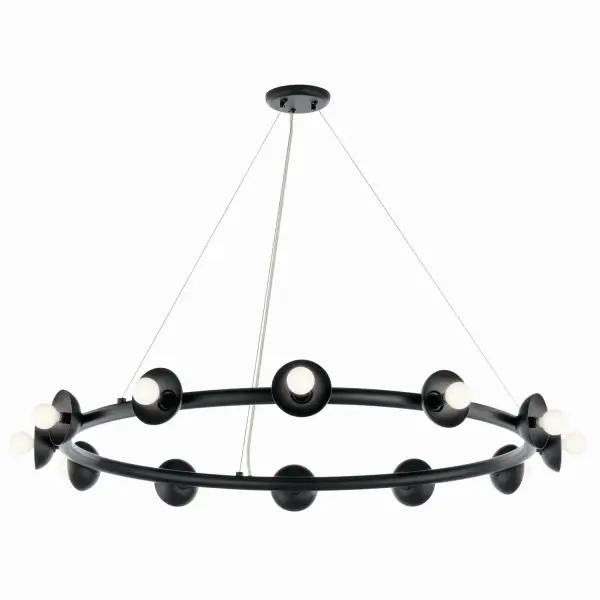 Palta 12-Light Chandelier in Black
