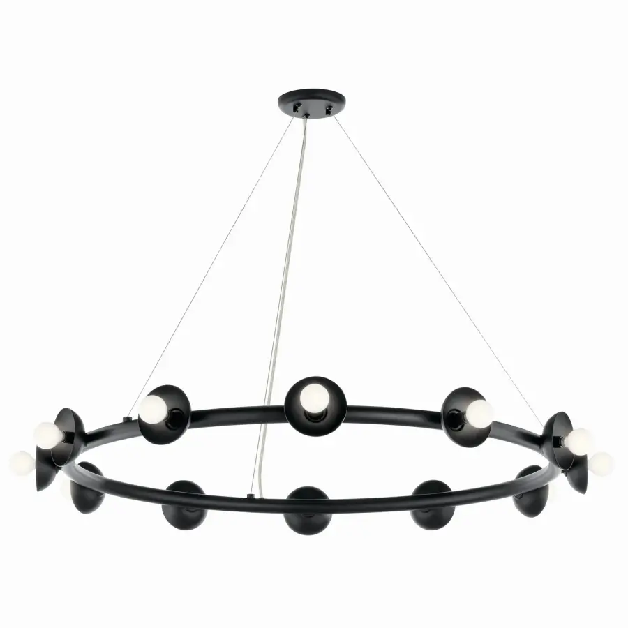 Palta 12-Light Chandelier in Black