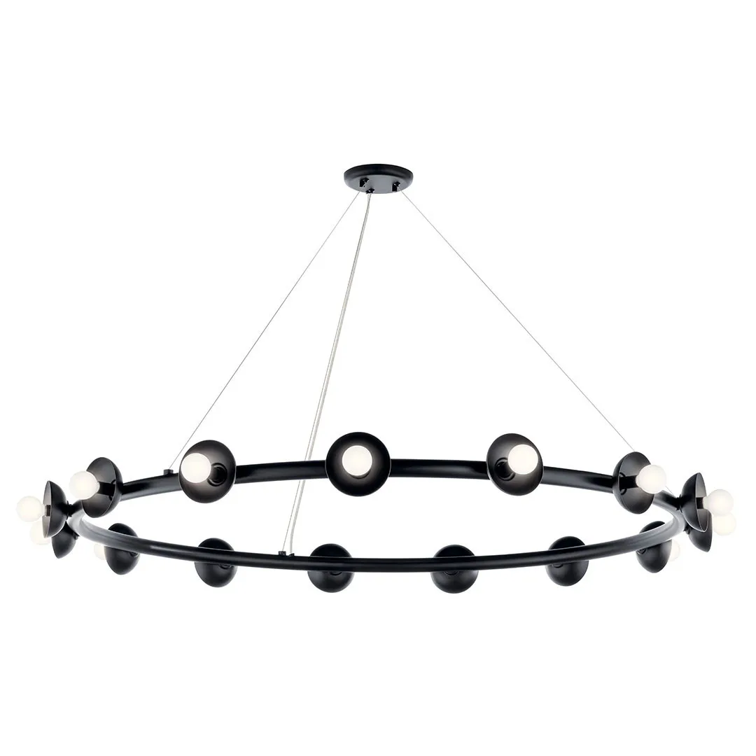 Palta 15-Light Chandelier in Black