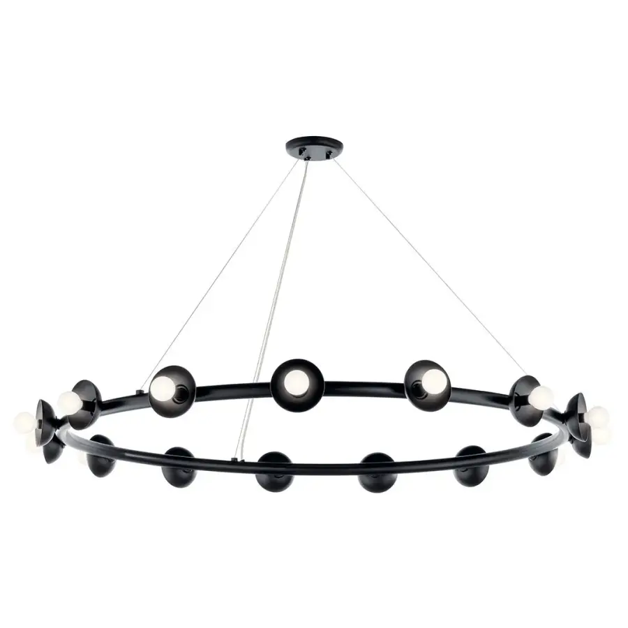 Palta 15-Light Chandelier in Black