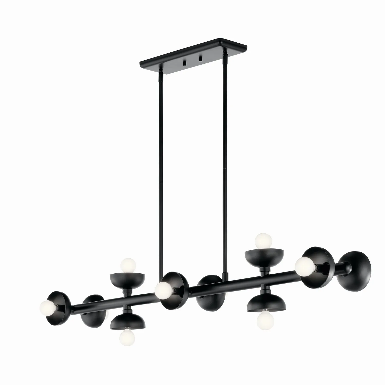 Palta 10-Light Linear Chandelier in Black