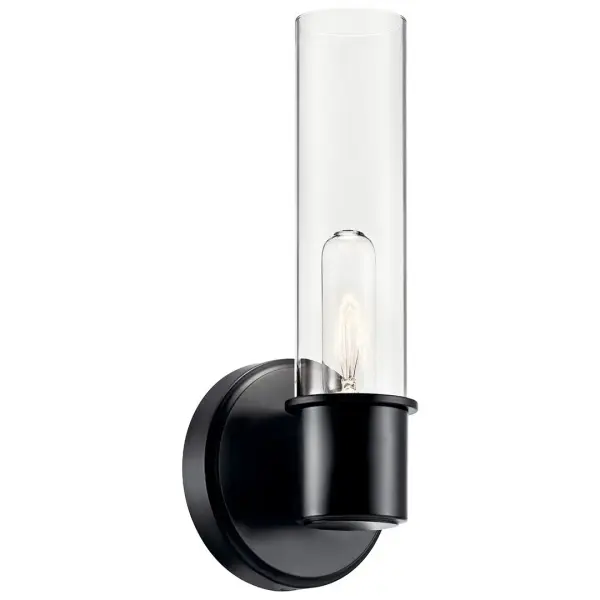 The Aviv Wall Sconce combines modern minimalist design with practical functionality. Its compact 13-inch profile and clear glass shade deliver clean, contemporary style while the dimmable up/down lighting provides flexible ambiance control.