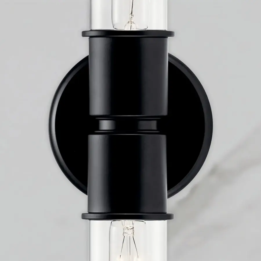 Aviv 2-Light Wall Sconce in Black - Image 7