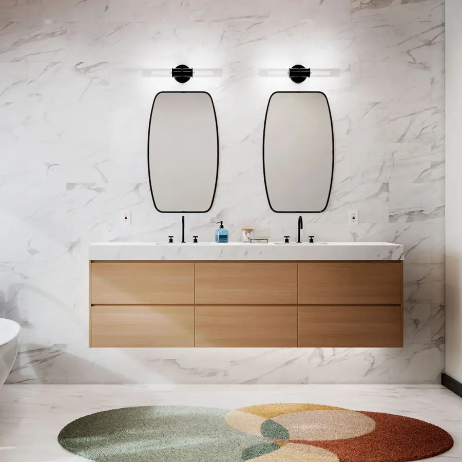 Aviv 2-Light Wall Sconce in Black - Image 8
