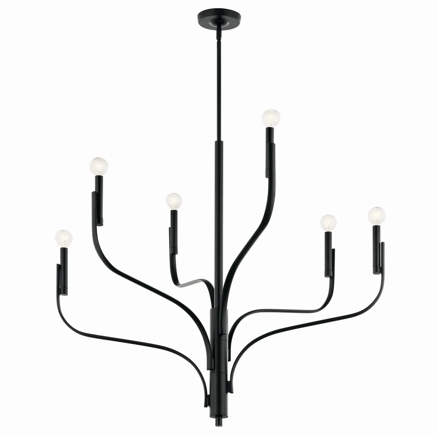 Livadia Six Light Chandelier in Black