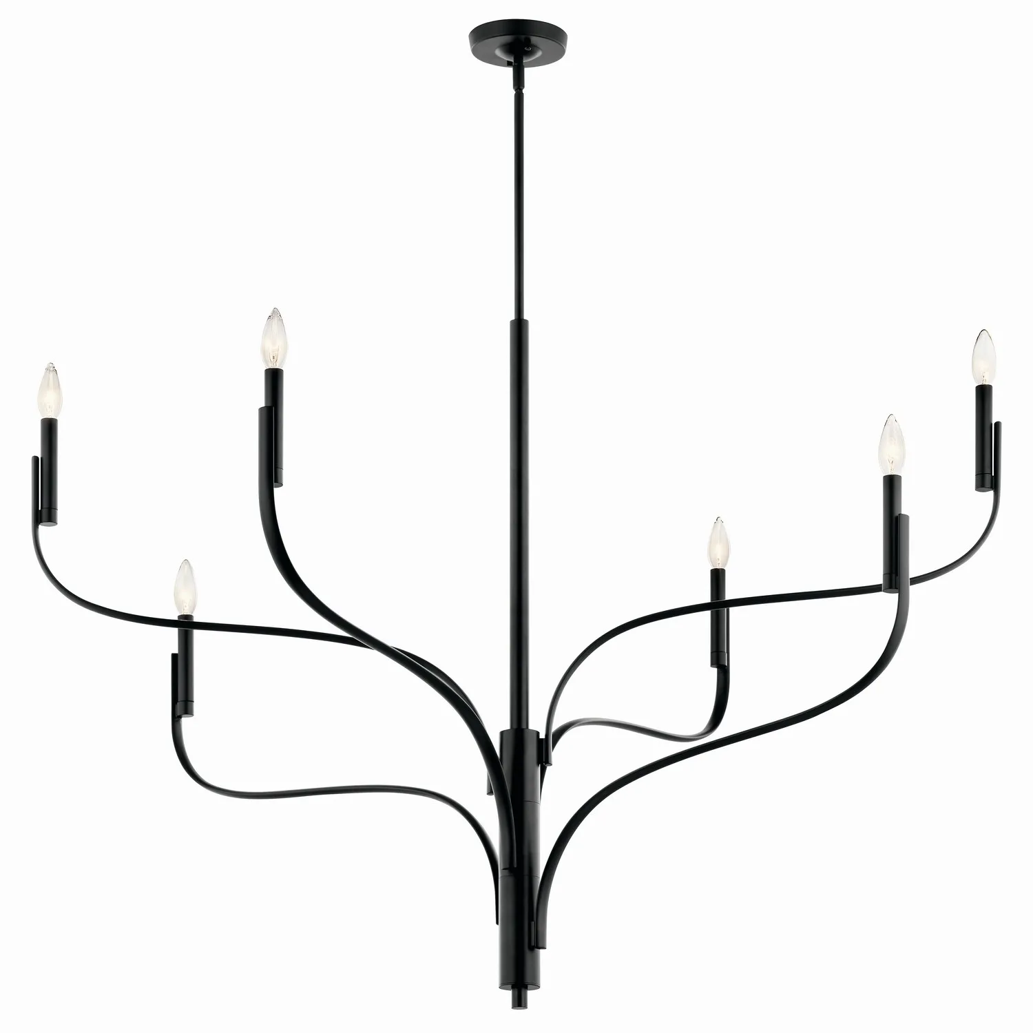 Livadia Six Light Chandelier in Black
