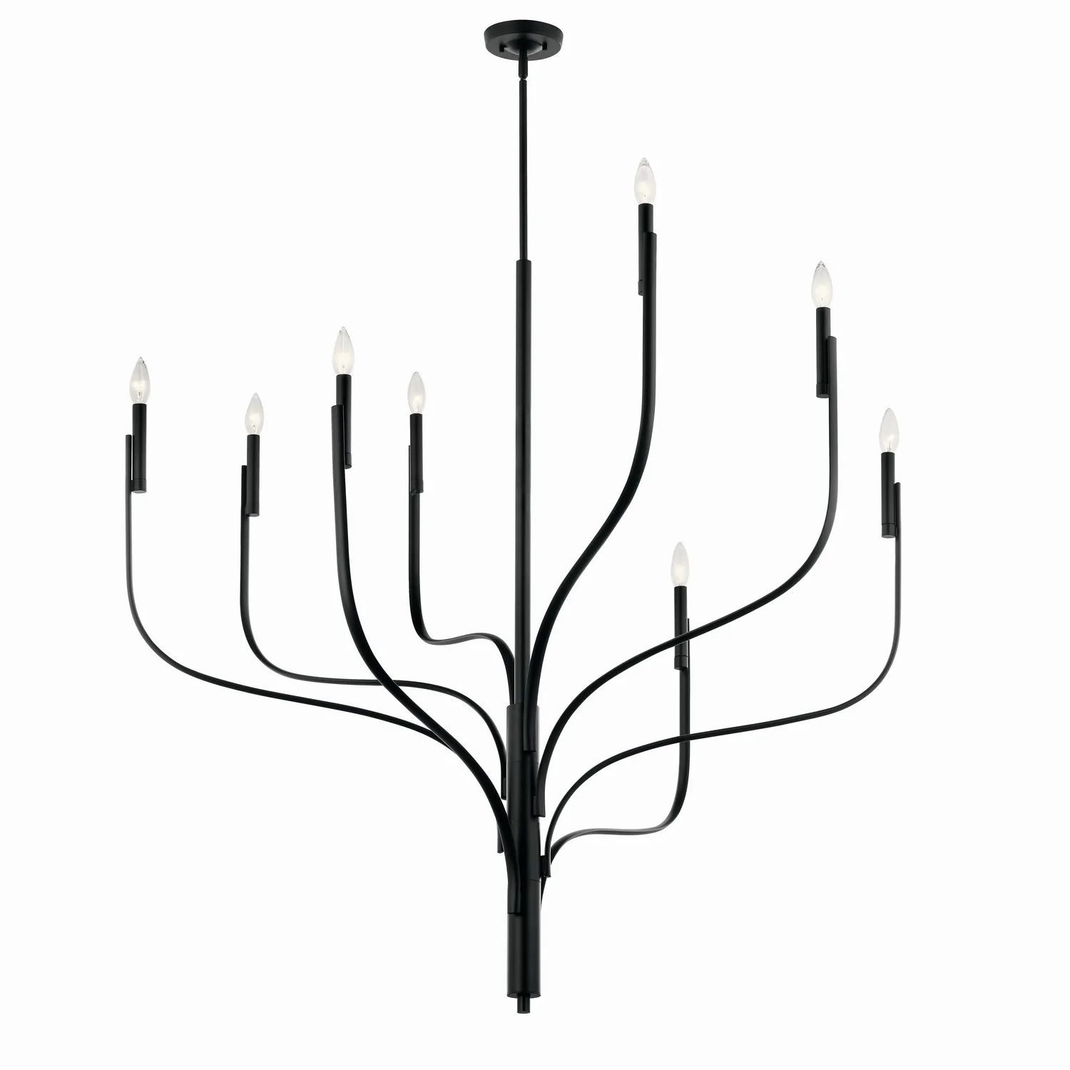 Livadia Eight Light Chandelier in Black