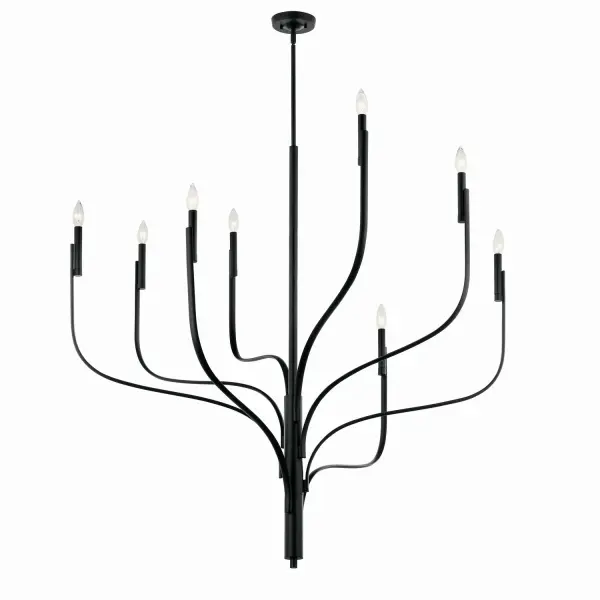 The Livadia chandelier transforms traditional lighting with its nature-inspired branching design. Its sculptural silhouette and asymmetric arms create visual interest from every angle, making it a stunning focal point for large spaces.