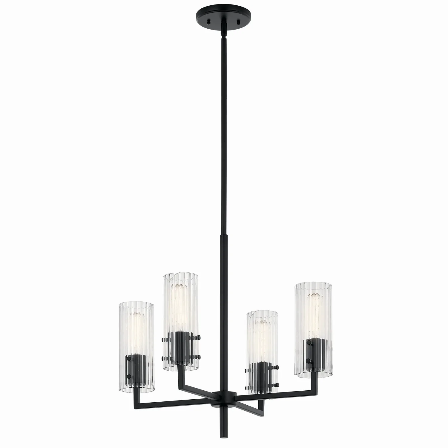 Velestino 4-Light Chandelier in Black