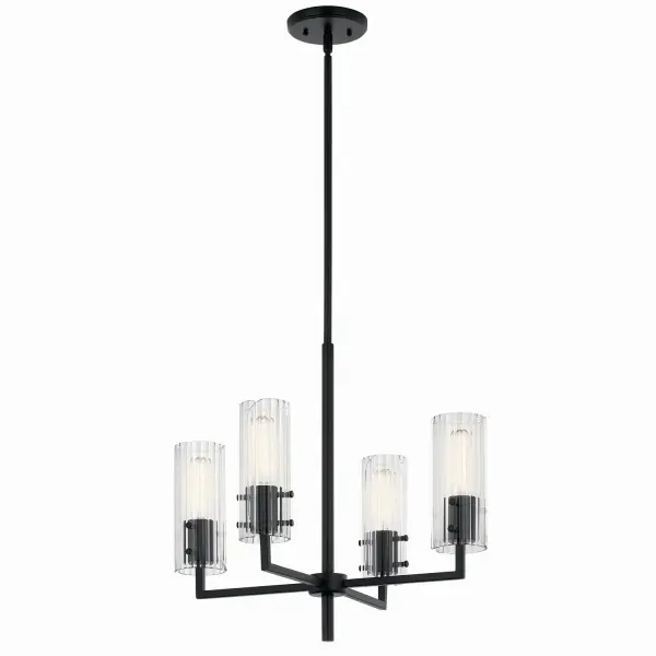 Velestino 4-Light Chandelier in Black