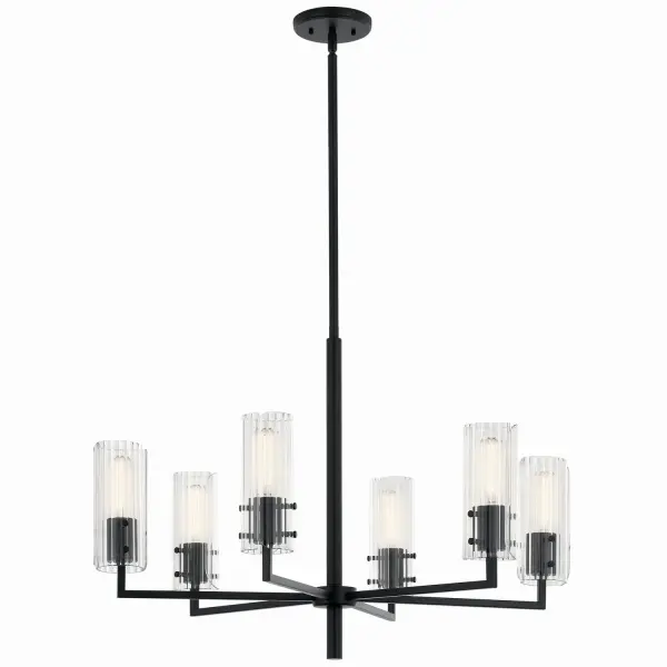Velestino 6-Light Chandelier in Black