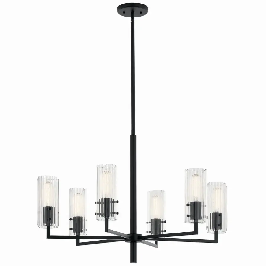 Velestino 6-Light Chandelier in Black