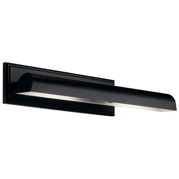 The Carston 24" Picture Light combines contemporary styling with practical functionality. Its dimmable LED design and damp-rated construction make it versatile for various indoor spaces while the clean black finish complements modern interiors.