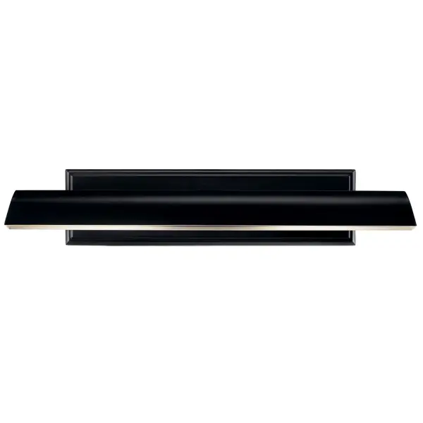 The Carston 24" Picture Light combines contemporary styling with practical functionality. Its dimmable LED design and damp-rated construction make it versatile for various indoor spaces while the clean black finish complements modern interiors. - alternate view