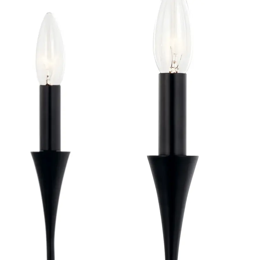 Alvaro 30" 5-Light Chandelier in Black - Image 3