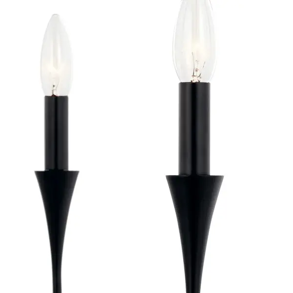 Alvaro 50" 8-Light Chandelier in Black - Image 3