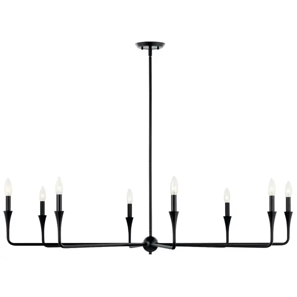 Alvaro 50" 8-Light Chandelier in Black - Image 5