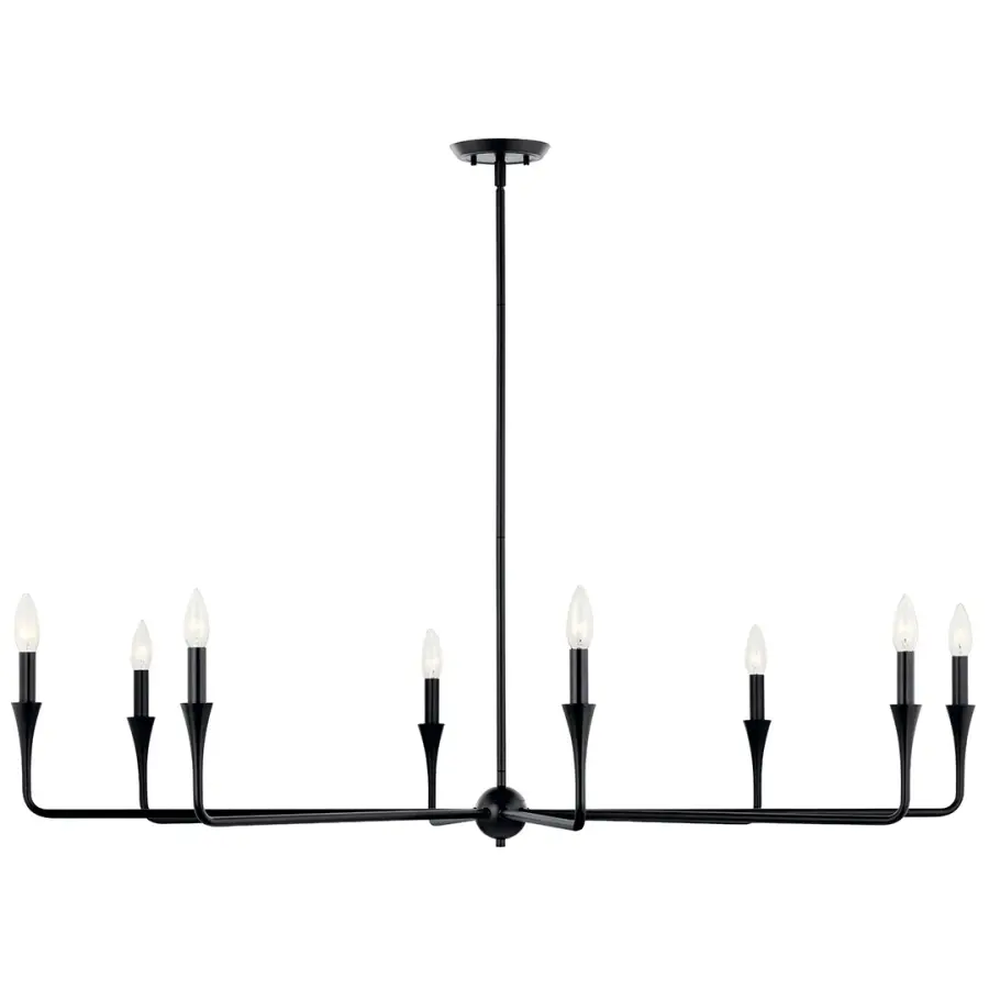 Alvaro 50" 8-Light Chandelier in Black - Image 5