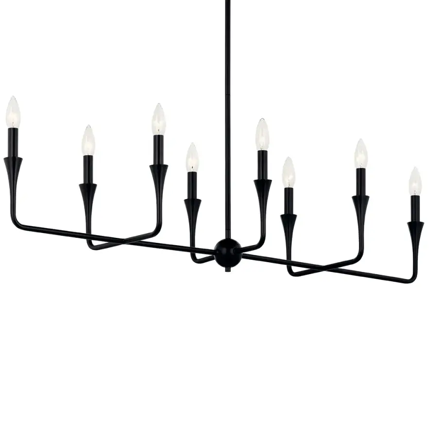 Alvaro 45.5" Linear Chandelier in Black - Image 1