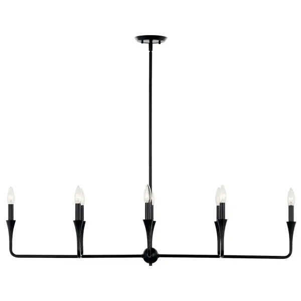 Alvaro 45.5" Linear Chandelier in Black - Image 5