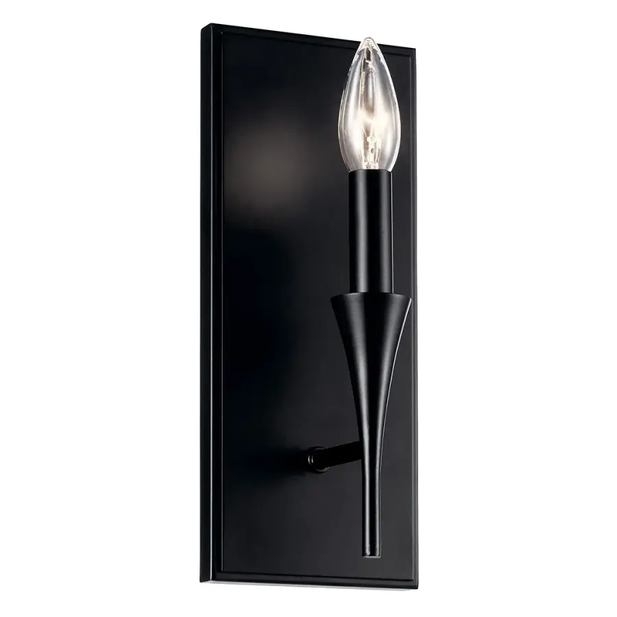 Alvaro 11.5" 1-Light Wall Sconce in Black - Image 1