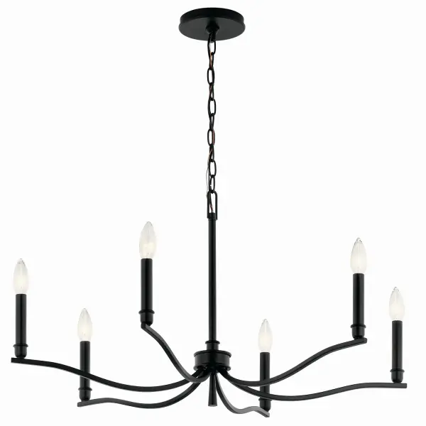 Malene 6-Light Chandelier in Black