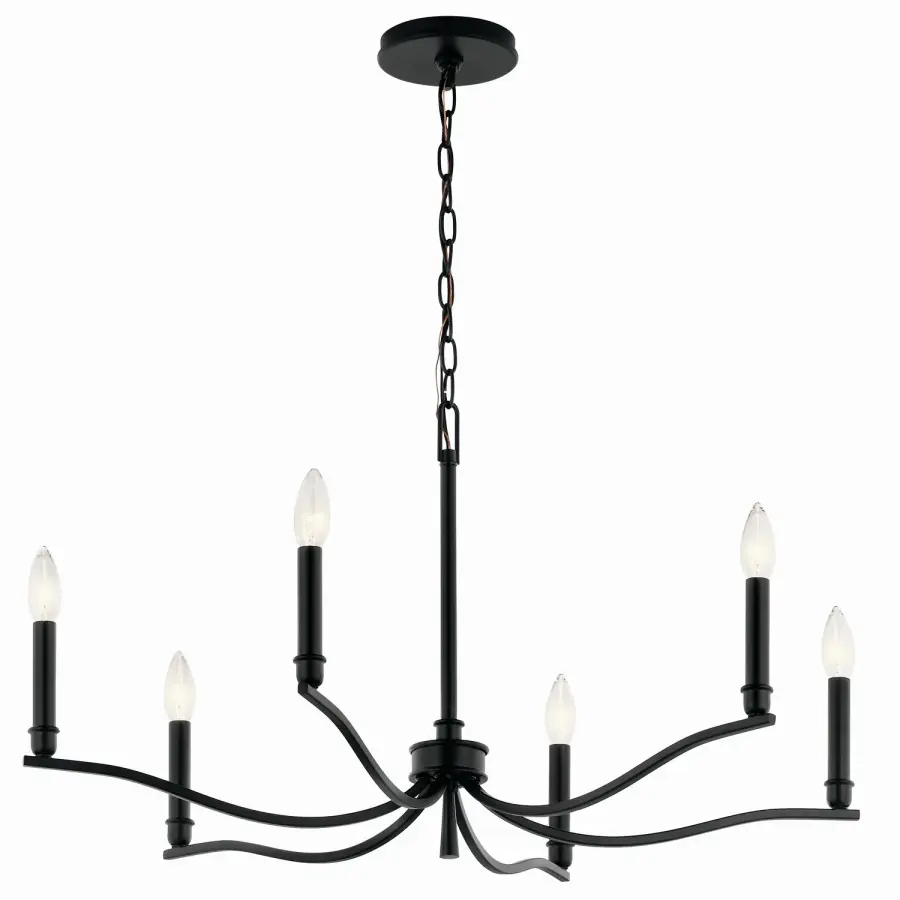 Malene 6-Light Chandelier in Black