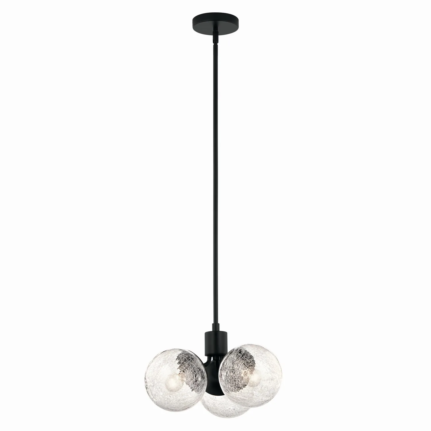 Silvarious 3-Light Convertible Chandelier in Black