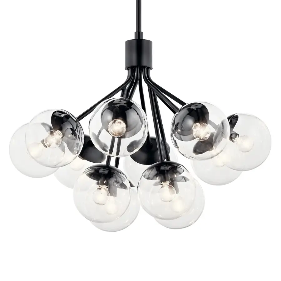 Bold 30" Statement Chandelier with Convertible Design Flexibility - Image 1