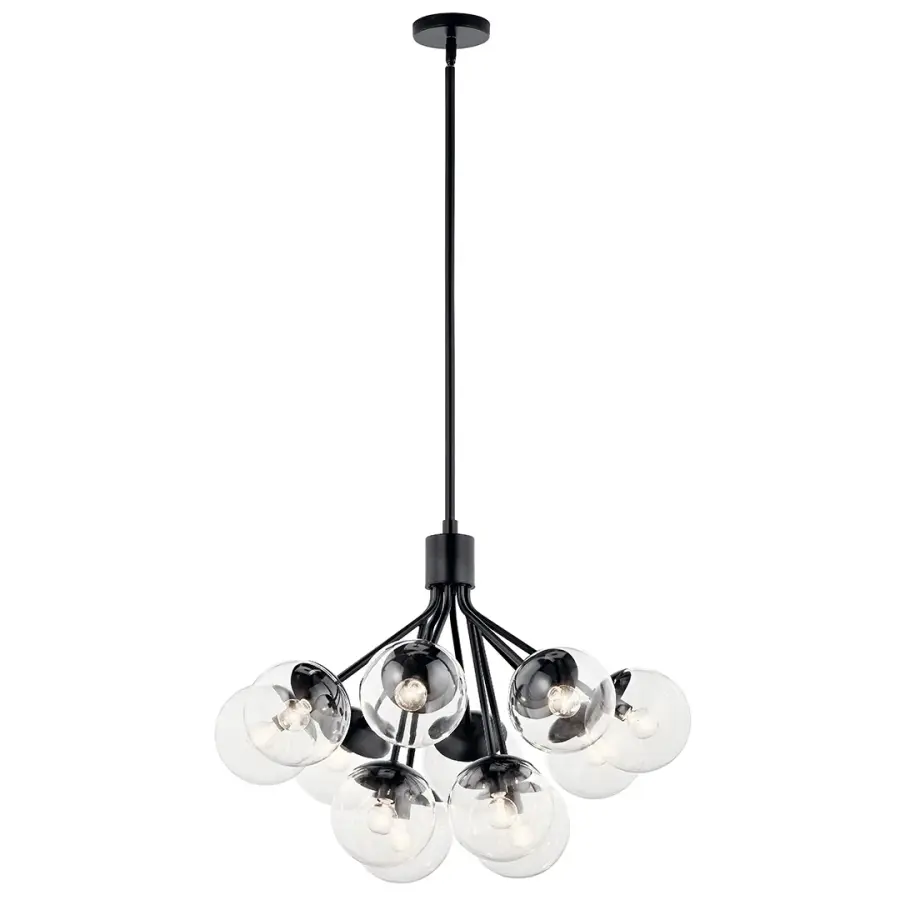 Bold 30" Statement Chandelier with Convertible Design Flexibility - Image 2