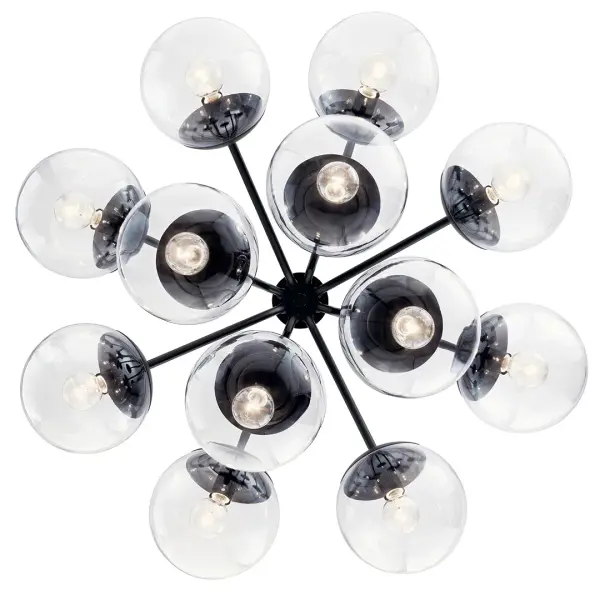 Bold 30" Statement Chandelier with Convertible Design Flexibility - Image 4