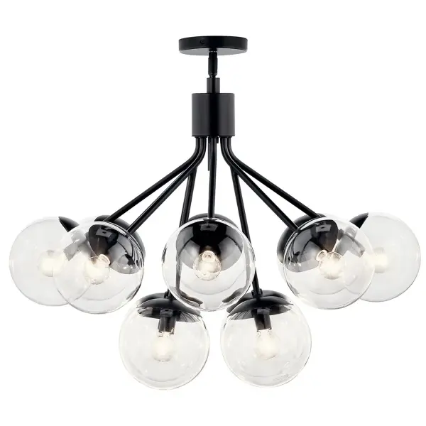 Bold 30" Statement Chandelier with Convertible Design Flexibility - Image 5