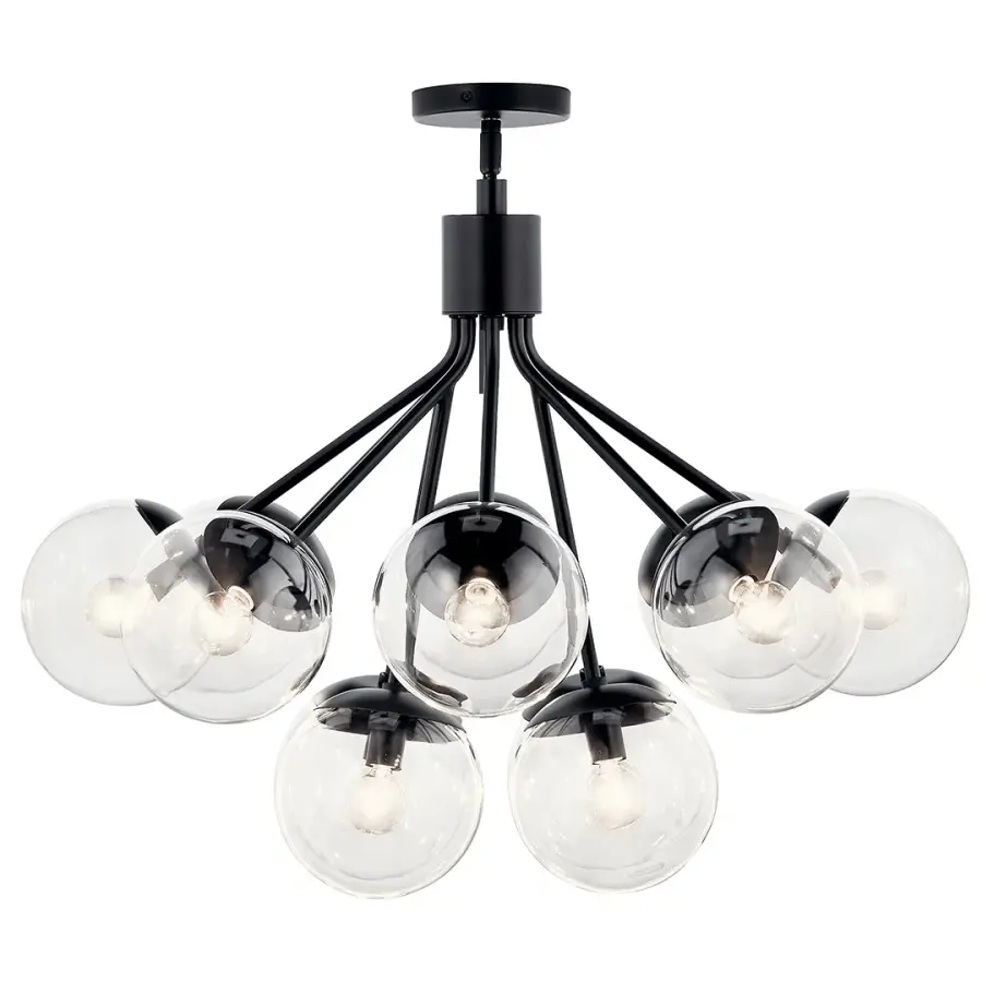 Bold 30" Statement Chandelier with Convertible Design Flexibility - Image 5