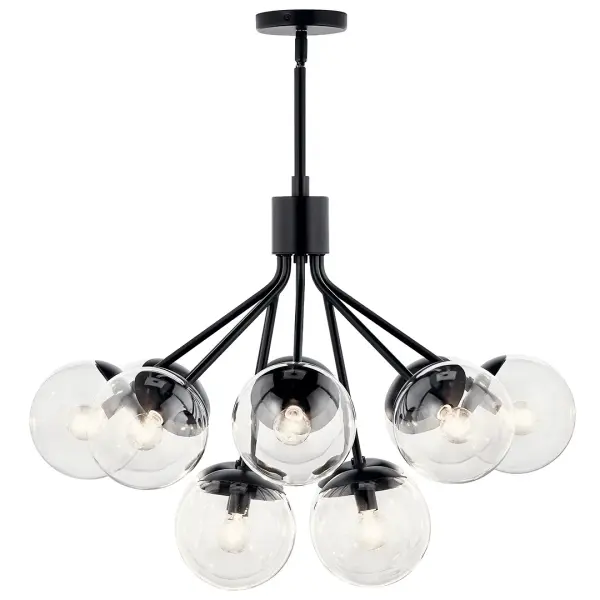 Bold 30" Statement Chandelier with Convertible Design Flexibility - Image 6