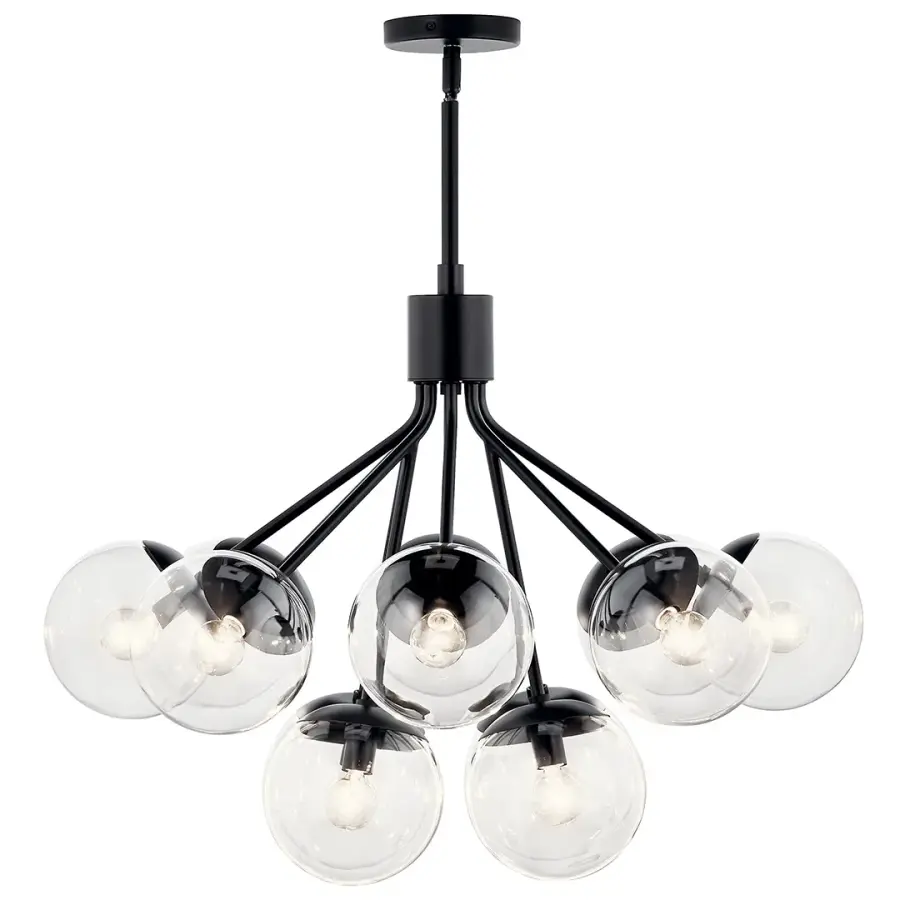 Bold 30" Statement Chandelier with Convertible Design Flexibility - Image 6