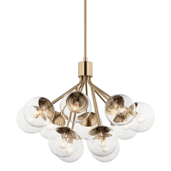 Grand 12-Light Chandelier with Convertible Design Flexibility - Image 1