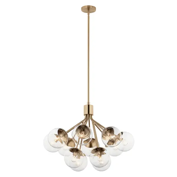 Grand 12-Light Chandelier with Convertible Design Flexibility - Image 2