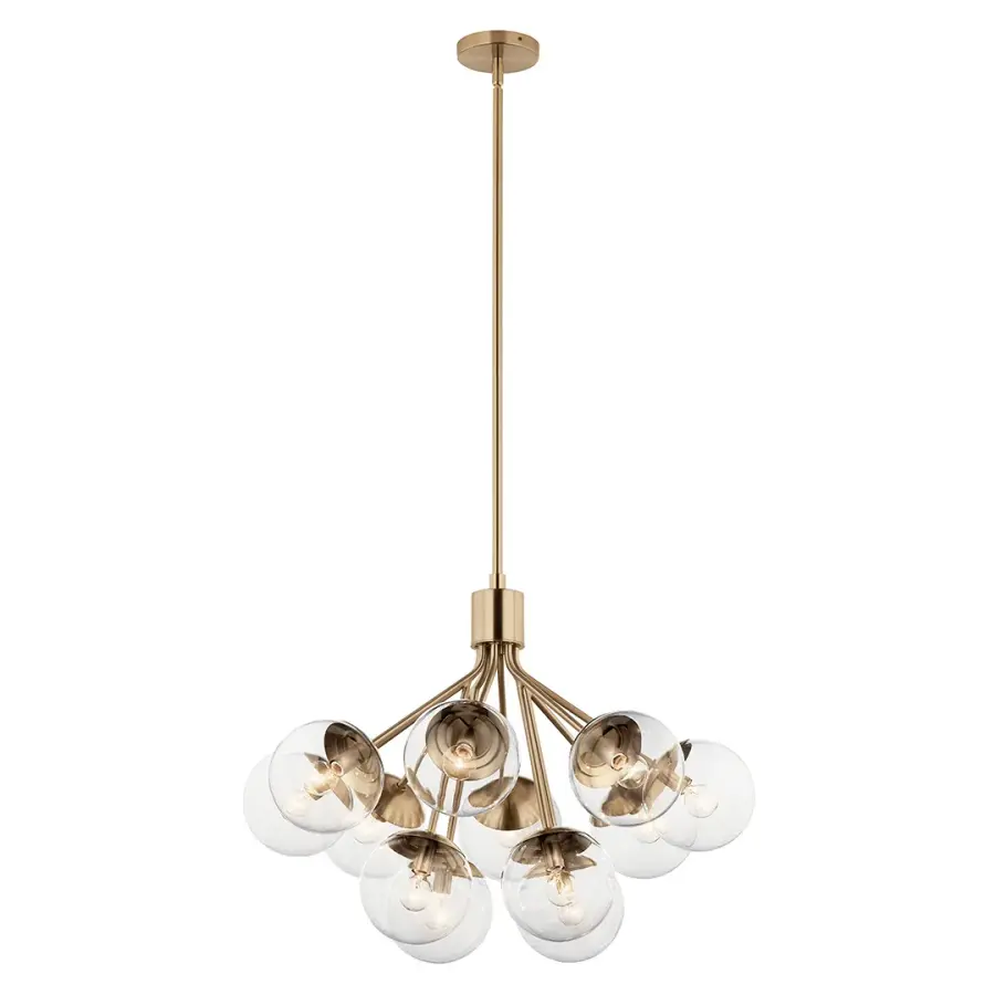 Grand 12-Light Chandelier with Convertible Design Flexibility - Image 2