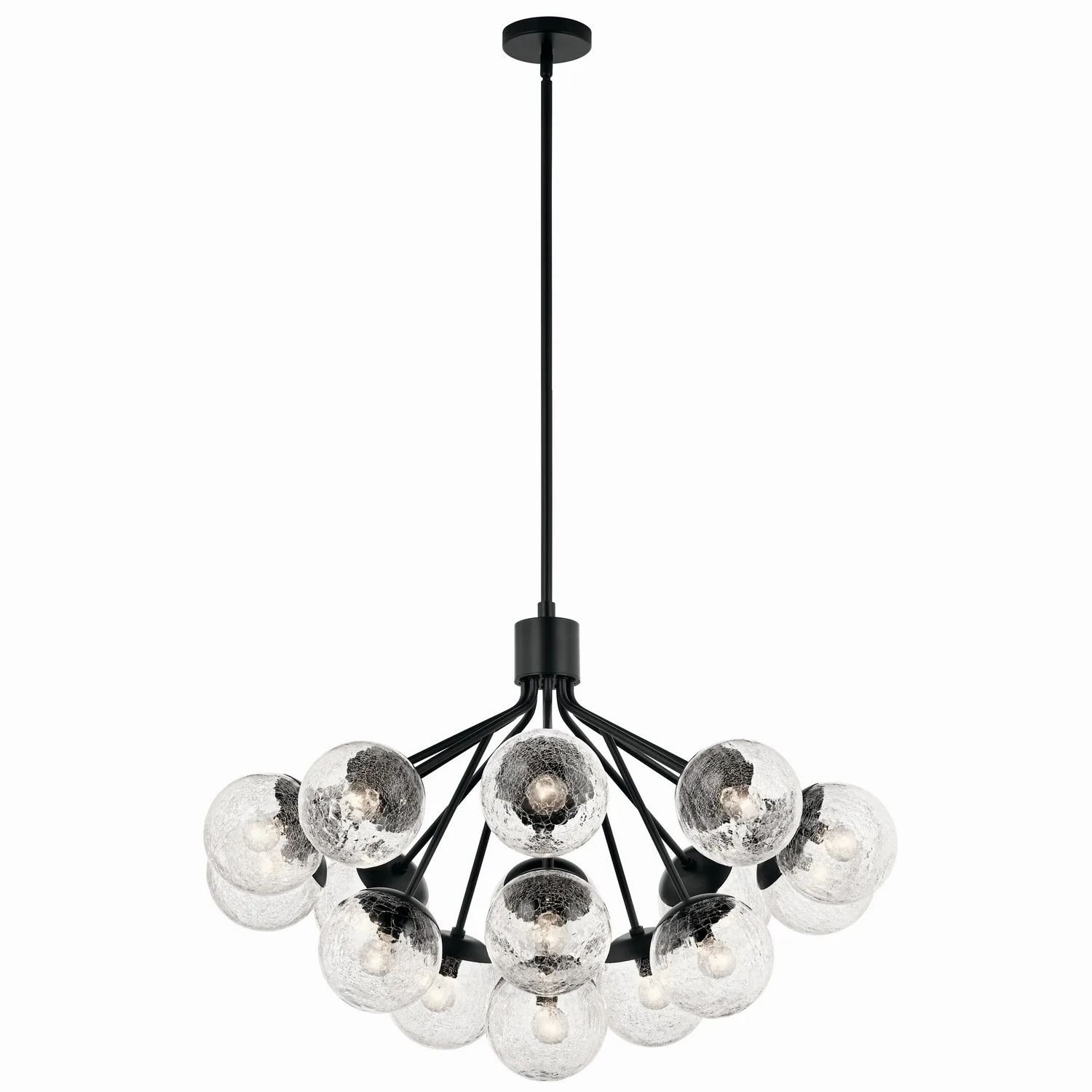 Silvarious 16-Light Chandelier in Black