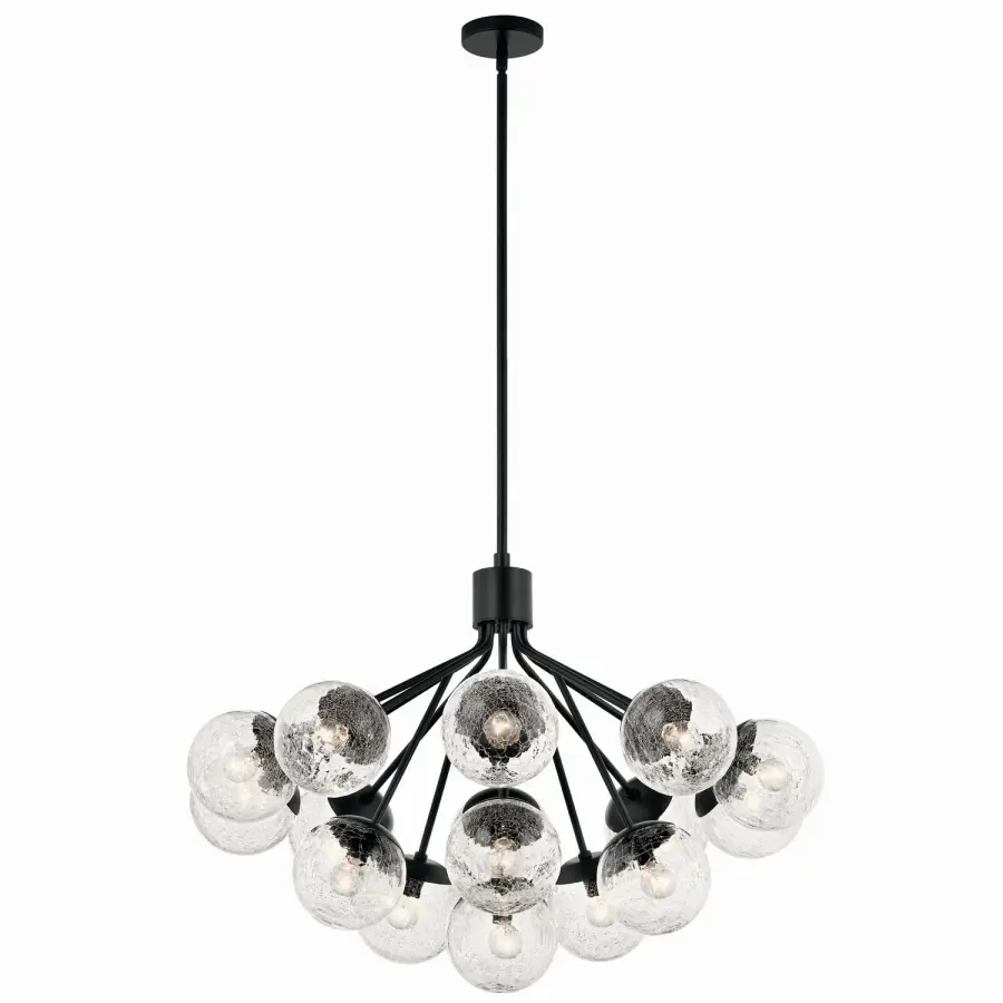 Silvarious 16-Light Chandelier in Black