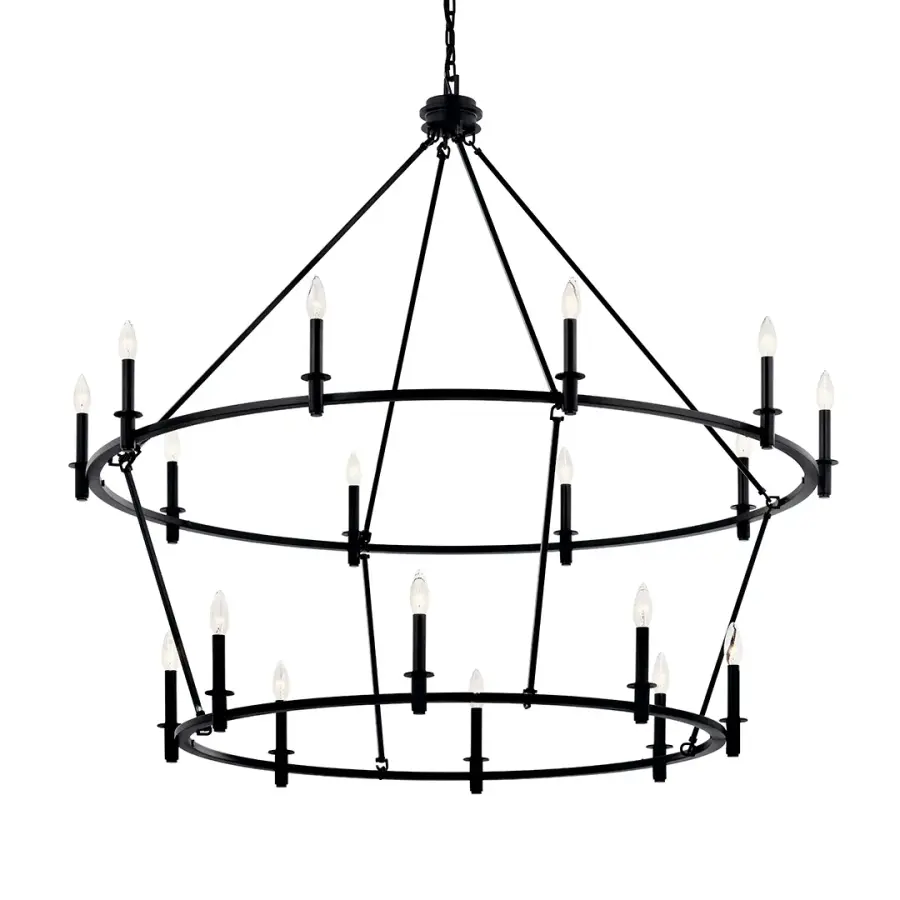 Carrick 54" 18-Light Multi-Tier Chandelier - Image 1