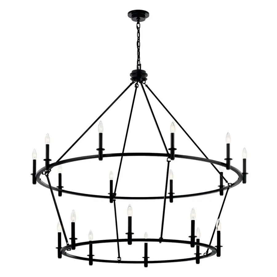Carrick 54" 18-Light Multi-Tier Chandelier - Image 2