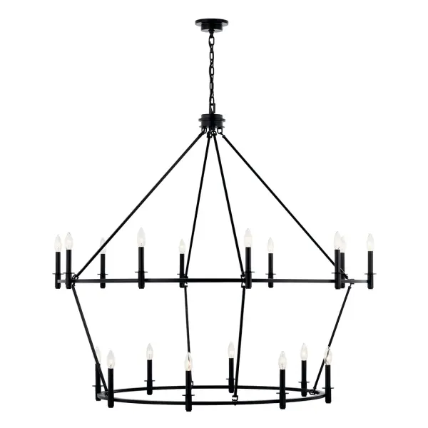 Carrick 54" 18-Light Multi-Tier Chandelier - Image 3