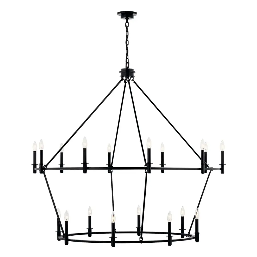 Carrick 54" 18-Light Multi-Tier Chandelier - Image 3
