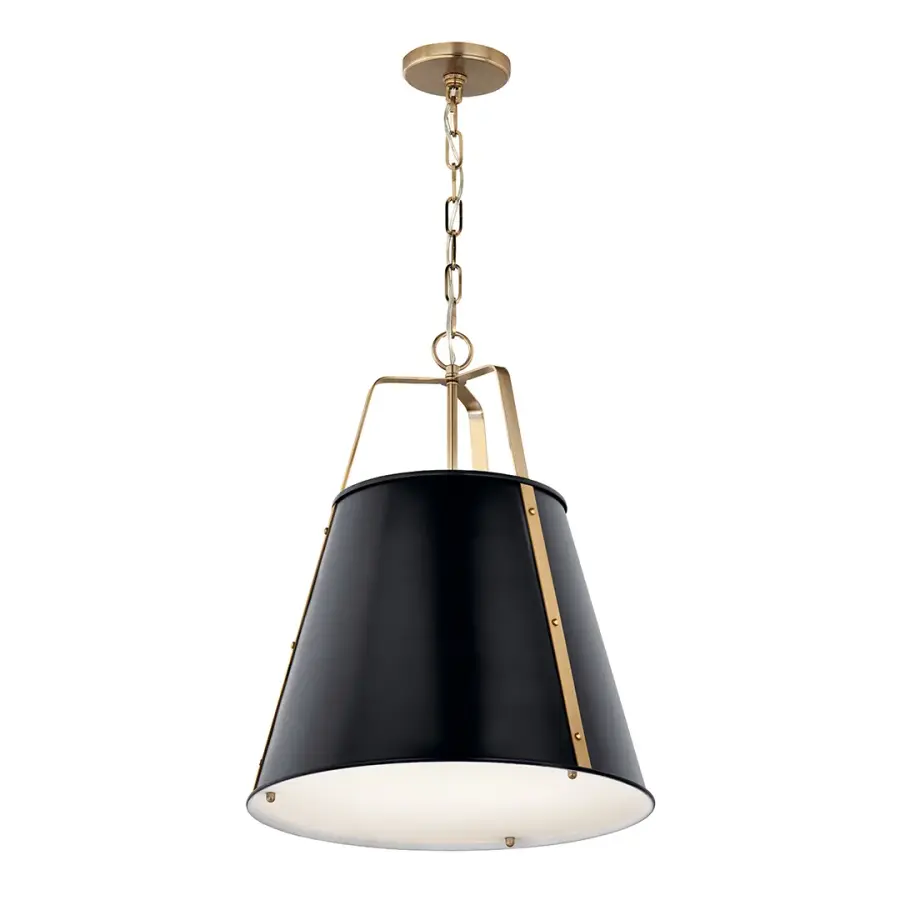 Etcher 18" 2-Light Pendant in Black and Champagne Bronze - Image 2