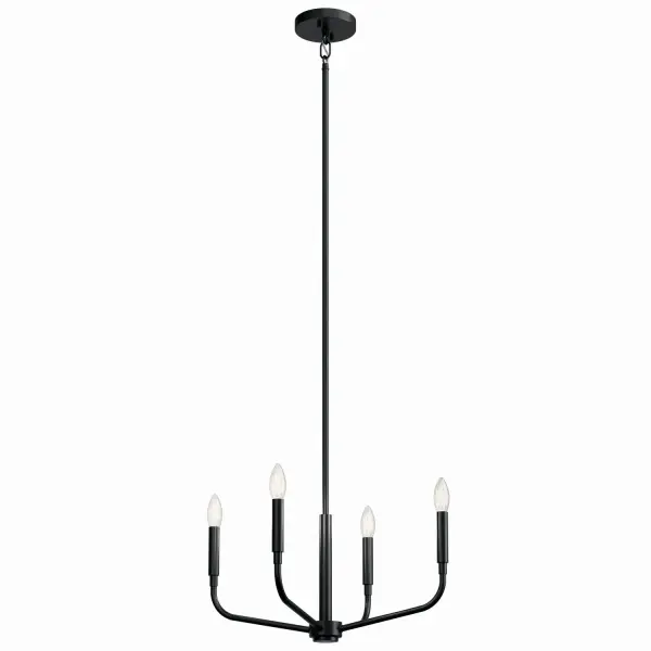 Madden 4-Light Convertible Chandelier in Black