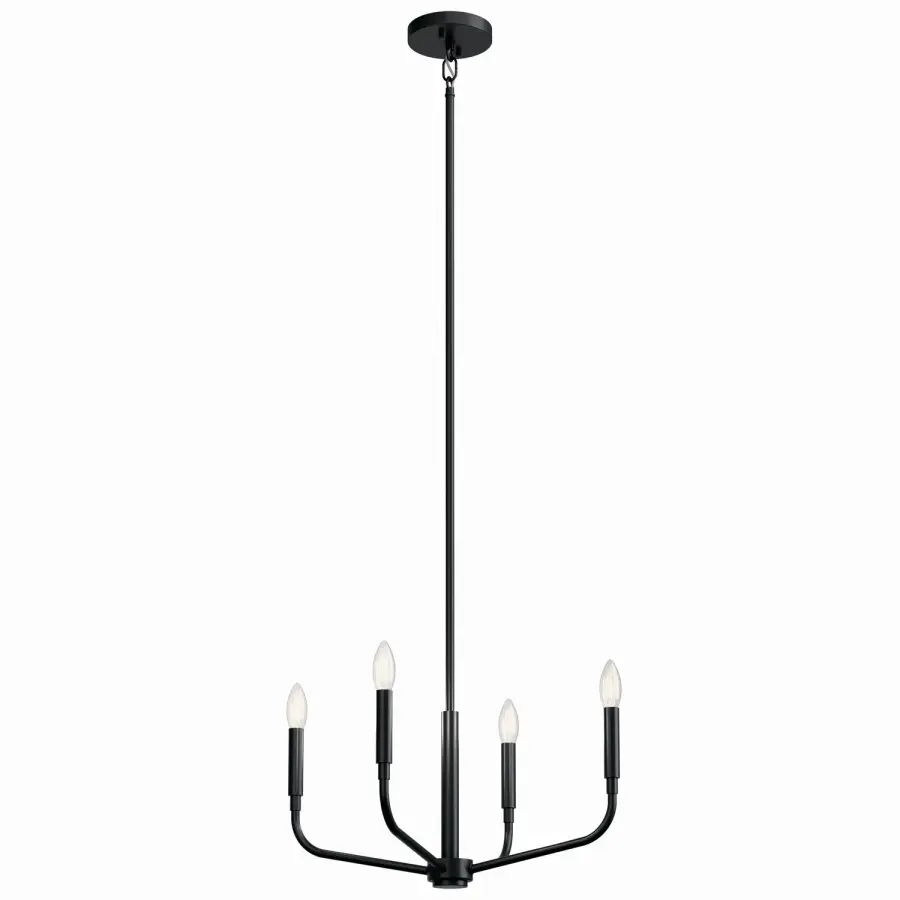 Madden 4-Light Convertible Chandelier in Black