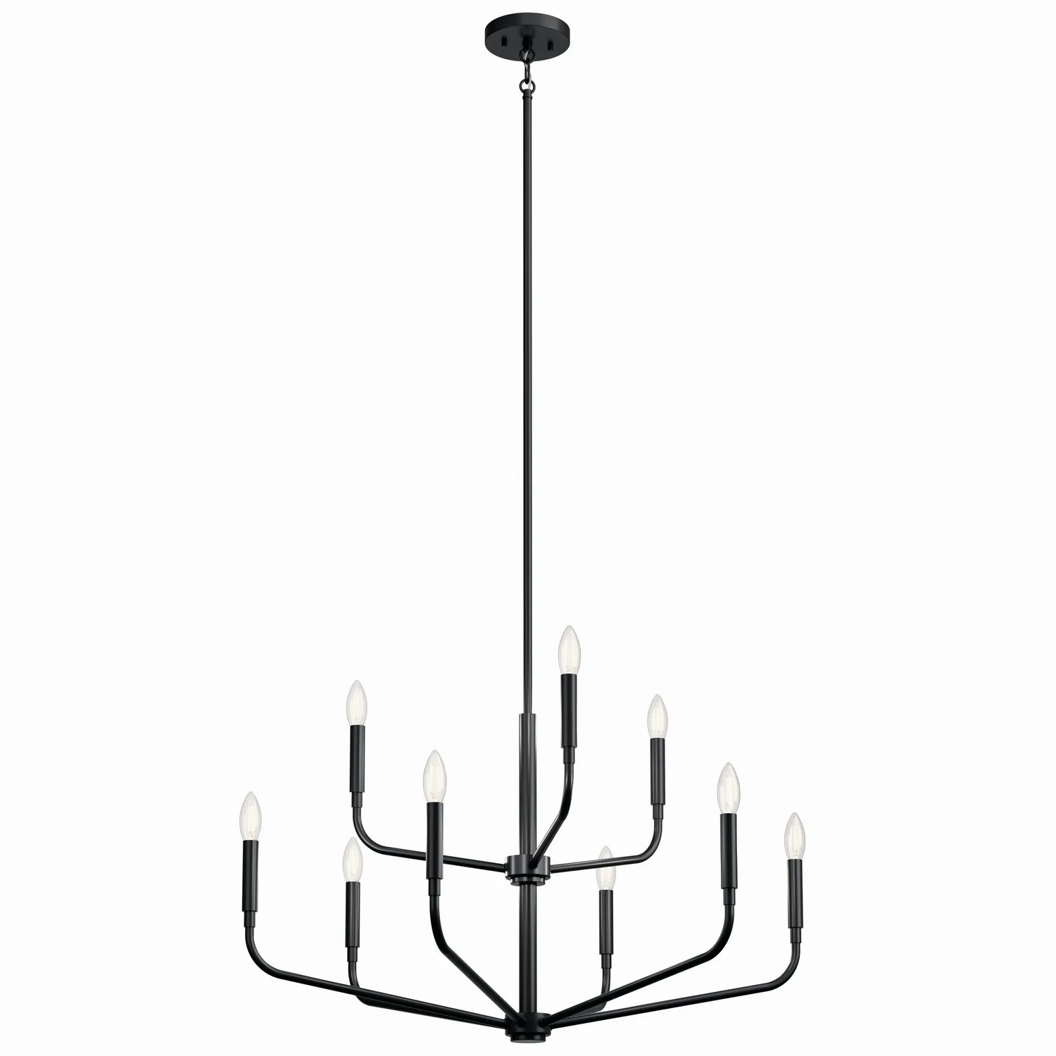 Madden 9-Light Two-Tier Chandelier in Black