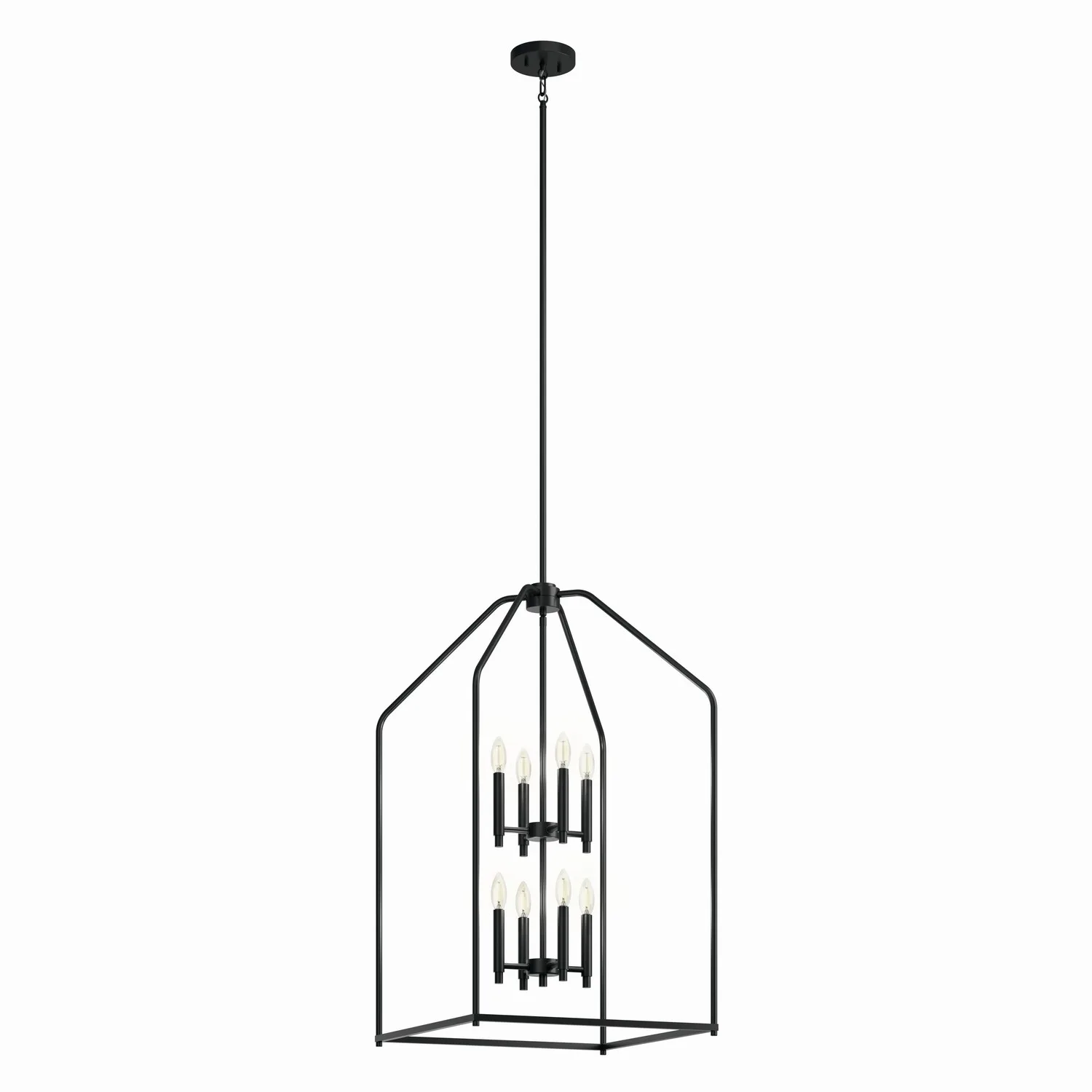 Madden Eight Light Foyer Pendant in Black