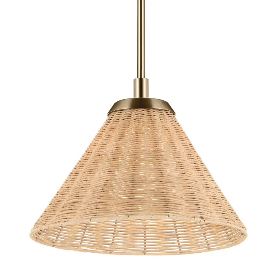 Bekah Rattan Cone Pendant Light - Image 1